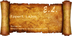Eppert Lajos névjegykártya