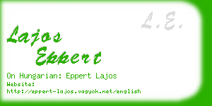 lajos eppert business card